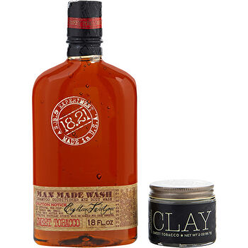Image of 18.21 Man Made Man Made Wash & Clay Sweet Tobacco (wash 530ml Clay 60m